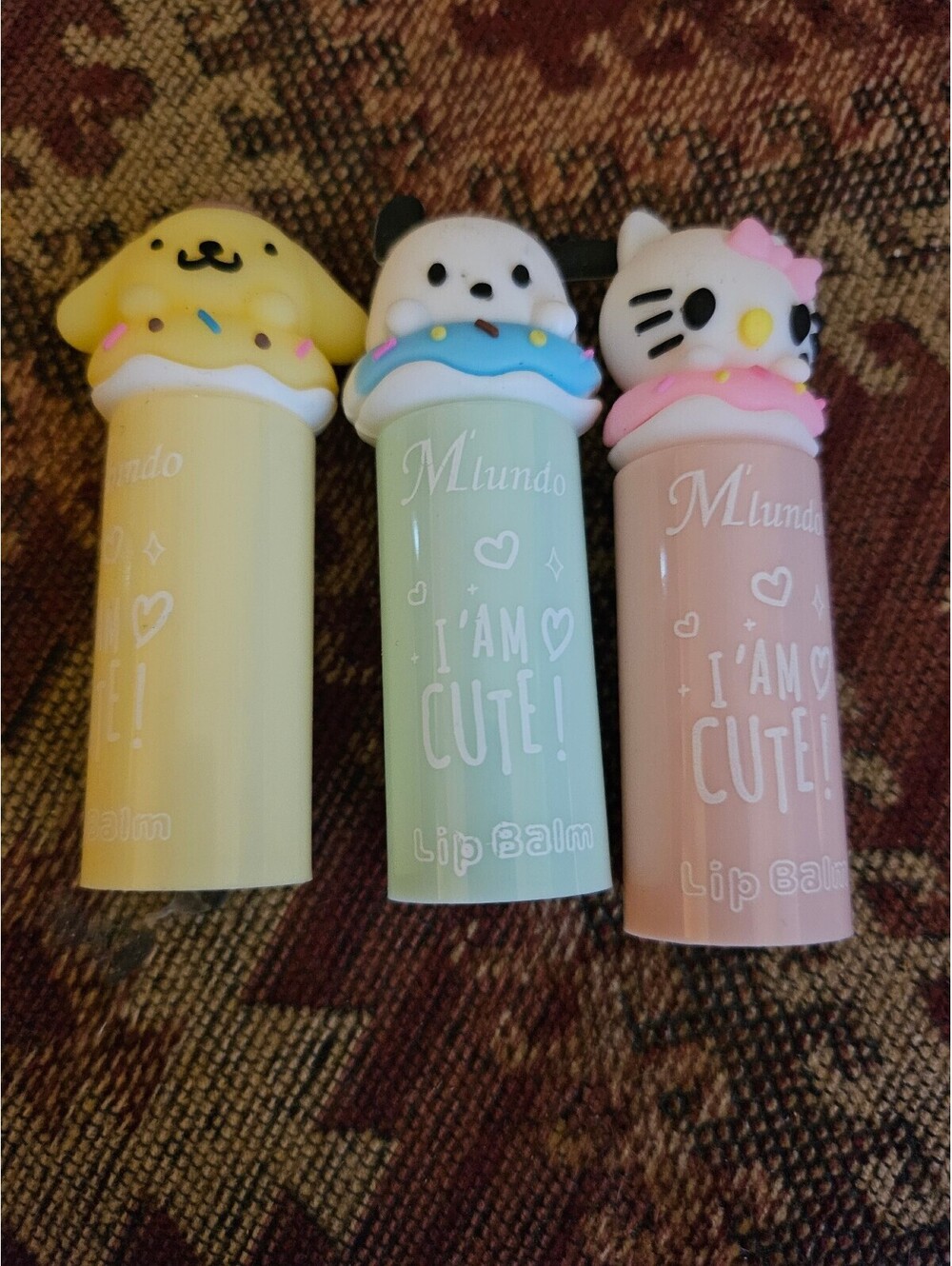 NEW - Set of 3 Sanrio Lip cream Lip Balms NWOT